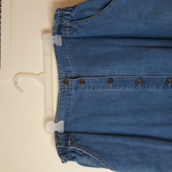 Baccini Jean Skirt with Button Down Front (#70) - Picture 6 of 10
